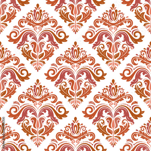 Orient vector classic pattern. Seamless abstract background with vintage colored elements. Orient pattern. Ornament barogue wallpaper