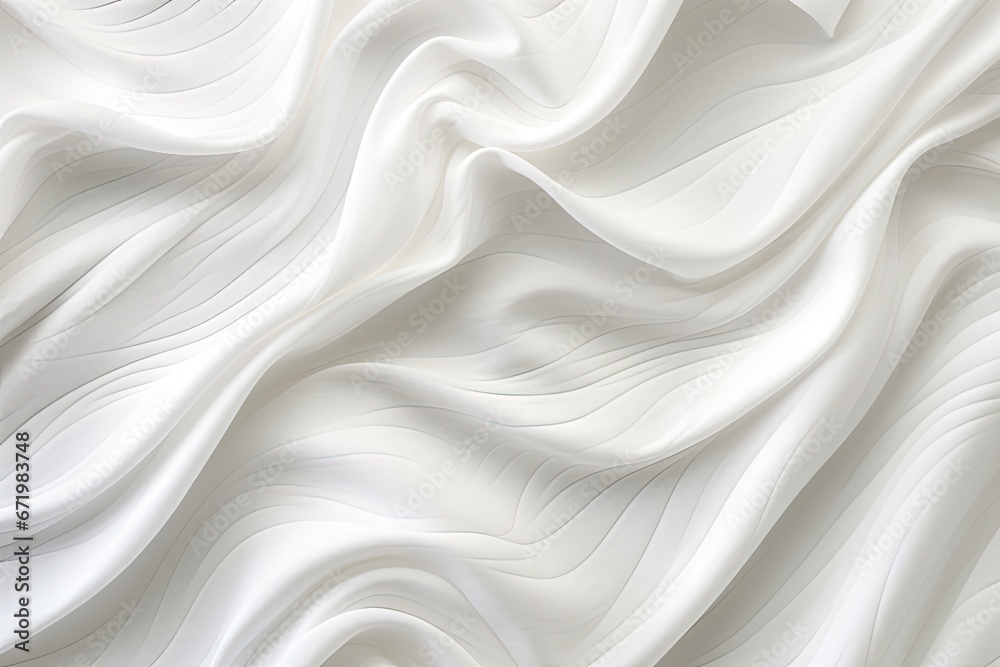 Obraz premium Woven Waves: Abstract White Cloth Background