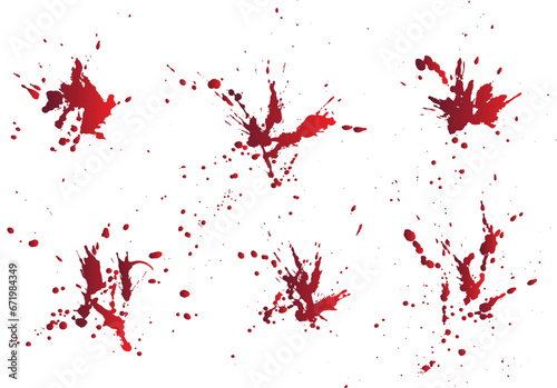 Blood paint splatter set