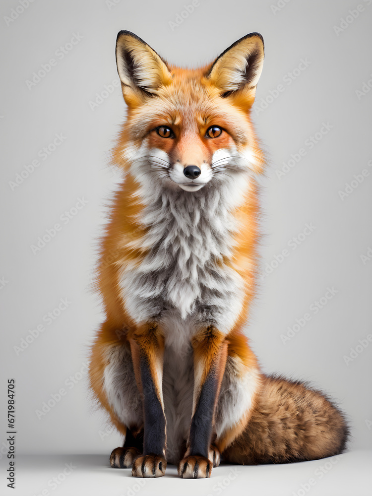 fox on a white background fox on a white background