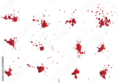 Scratch set of blood claw background