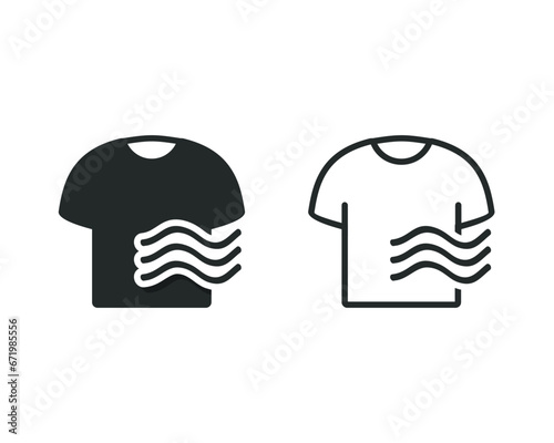 Wet clothes dry. Illustration vector