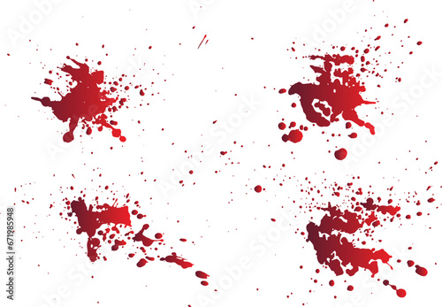 Red ink splatter blood vector collection