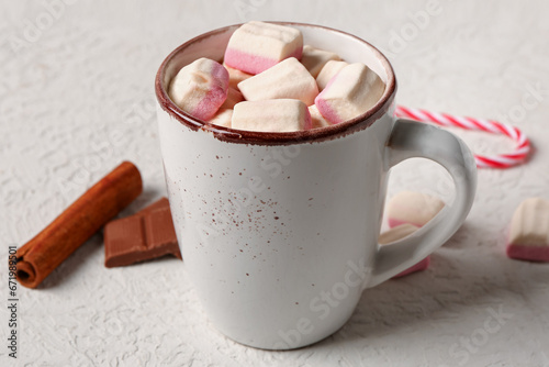 Hot chocolate mug with pink...