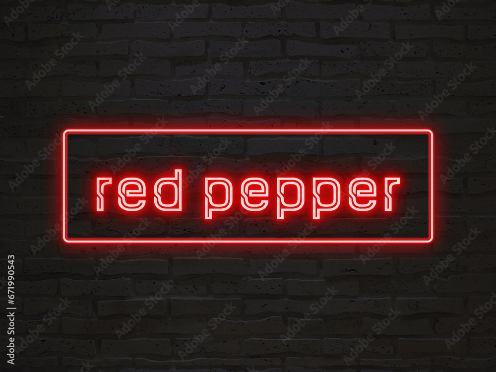 red pepper のネオン文字