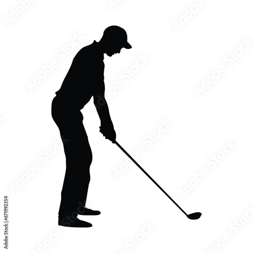 icon of person playing golf vector illustration design photo