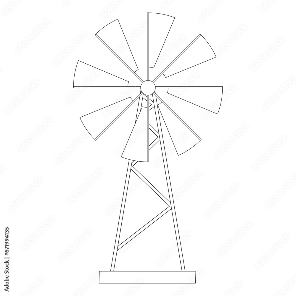 windmill icon vector