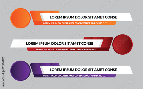 News lower third vector design.Set banner and lower third for news and live. bottom third for broadcast and online media	