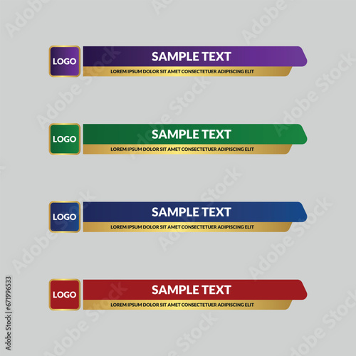 News lower third vector design.Set banner and lower third for news and live. bottom third for broadcast and online media 