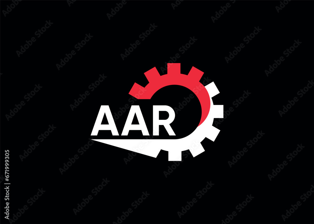 AAR initial monogram for automotive gear logo AAR initial monogram for automotive gear logo