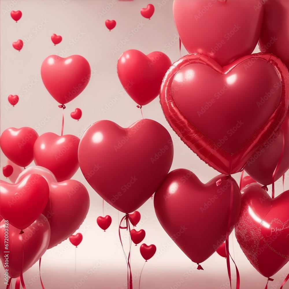 heart ballons valentine's day theme Generative AI