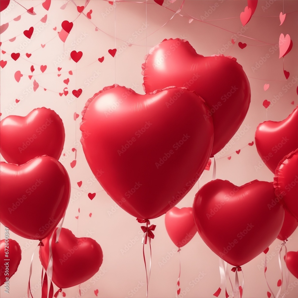 heart ballons valentine's day theme Generative AI