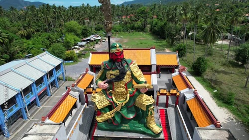 Wallpaper Mural Aerial view of Guan Yu Shrine statue in koh Samui, Thailand Torontodigital.ca