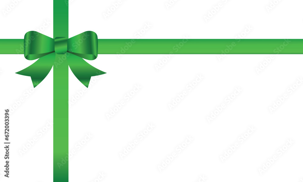 Green bow realistic with horizontal and Vertical cross ribbon place on white background for decorate you wedding card, gift card or website Vector Green bow realistic with horizontal and Vertical cross ribbon place on white background for decorate you wedding card, gift card or website Vector