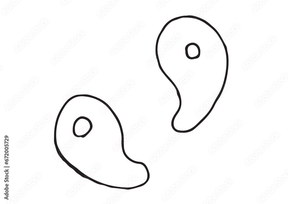 勾玉のイラスト 勾玉のイラスト