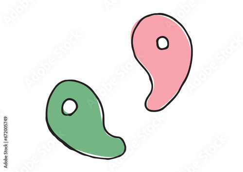 勾玉のイラスト