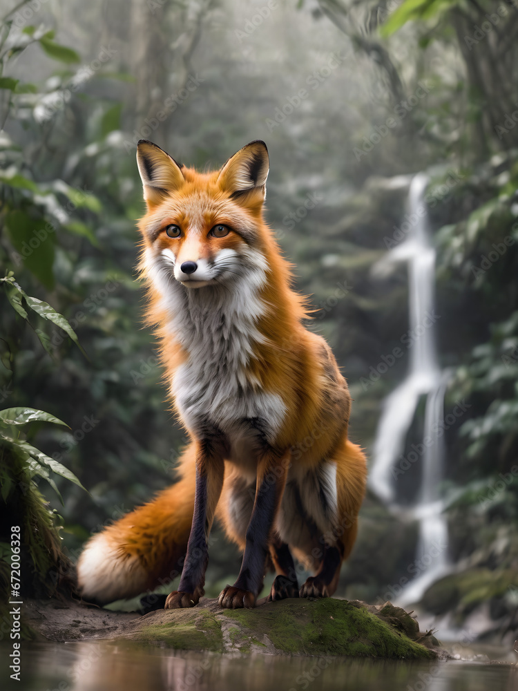 Obraz premium red fox vulpes