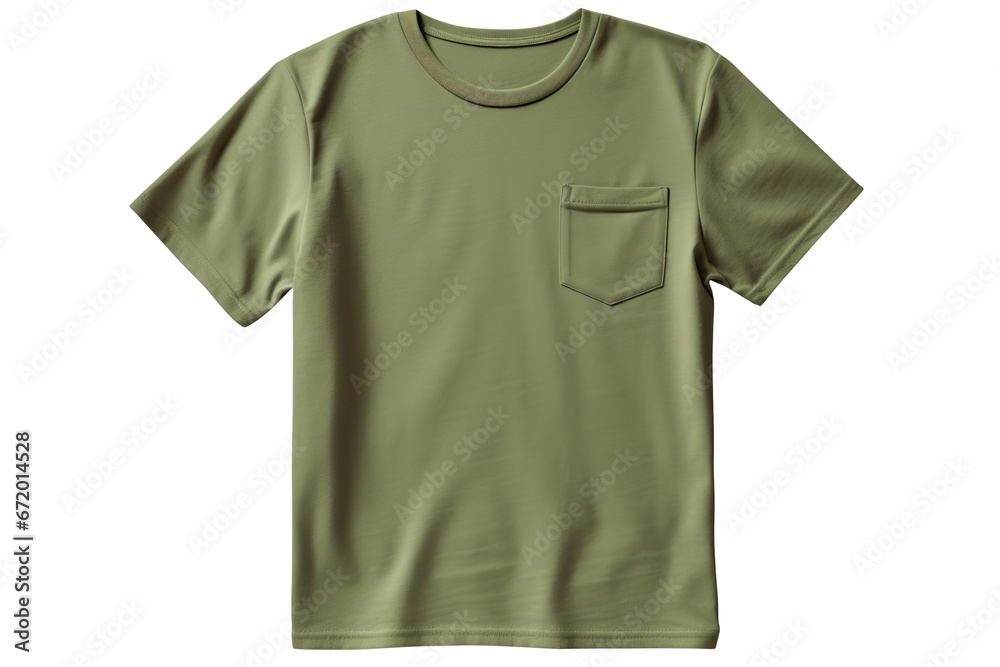 Mockup for olive green shirt pocket isolated on white background PNG Mockup for olive green shirt pocket isolated on white background PNG