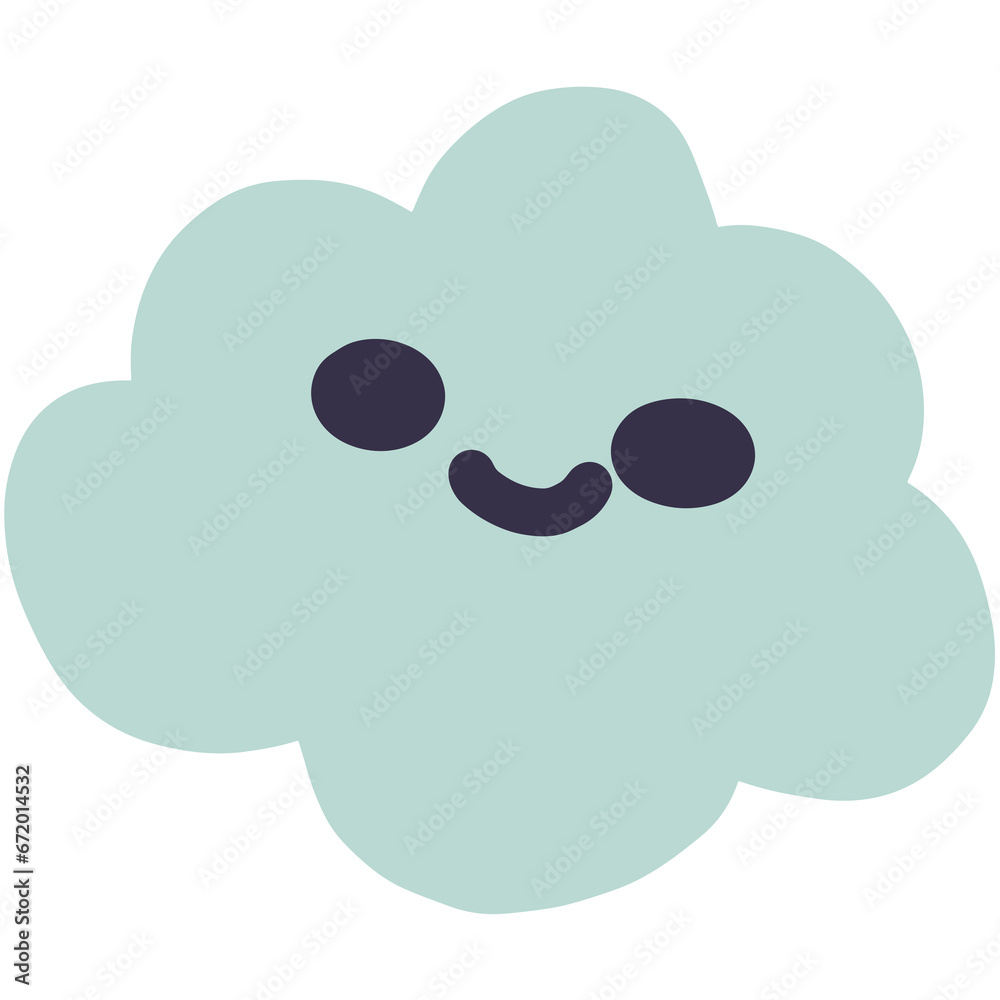 An endearing illustration of a cloud with a delightful design. An endearing illustration of a cloud with a delightful design.