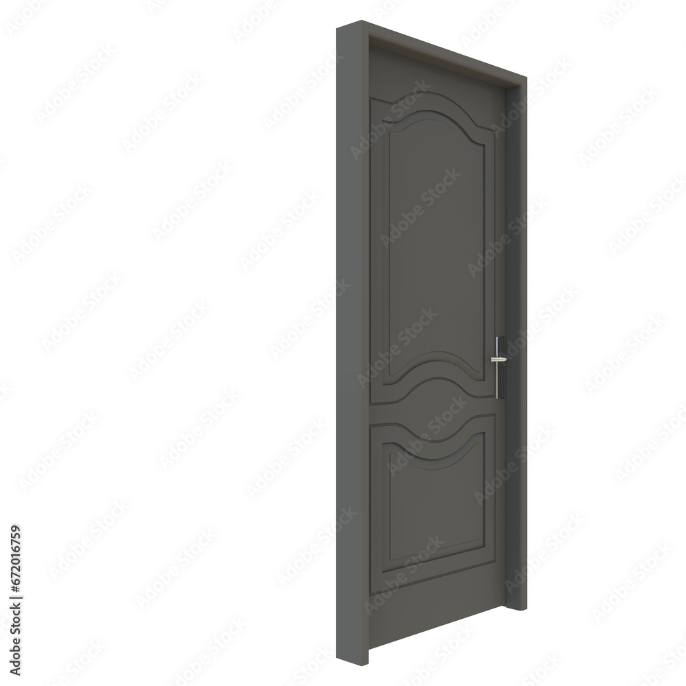 Gray door Unlocked Gateway against Pure White Isolated Canvas Gray door Unlocked Gateway against Pure White Isolated Canvas