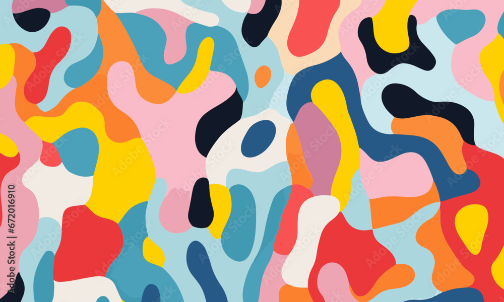 colorful shape patterns on a white background colorful shape patterns on a white background