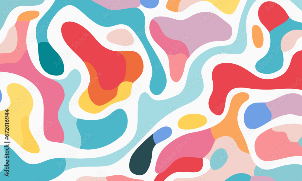 colorful shape patterns on a white background colorful shape patterns on a white background