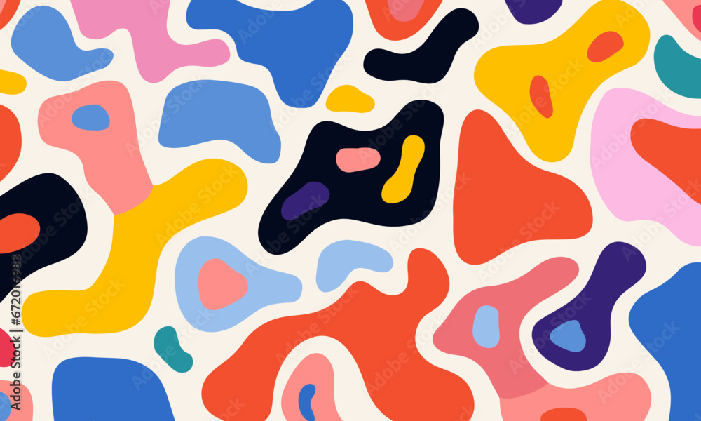 colorful shape patterns on a white background colorful shape patterns on a white background