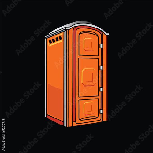 Portable toilet vector illustration template