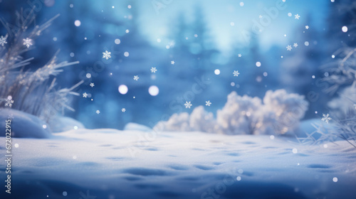 Christmas abstract background with snowflakes © tashechka
