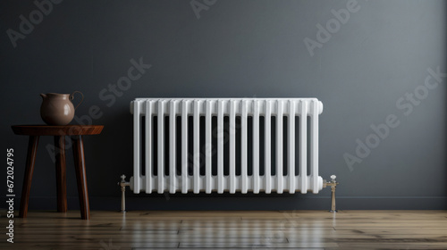 Modern radiator in the room