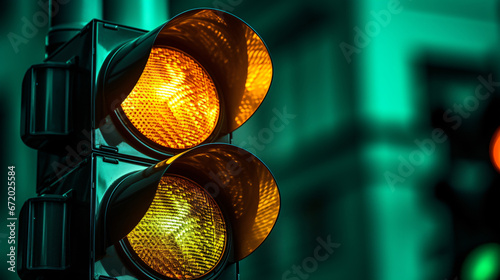 Traffic signal with only green photo