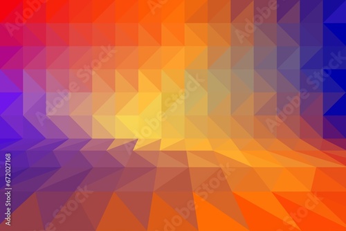 Bright, colorful polygon background with geometrical shapes