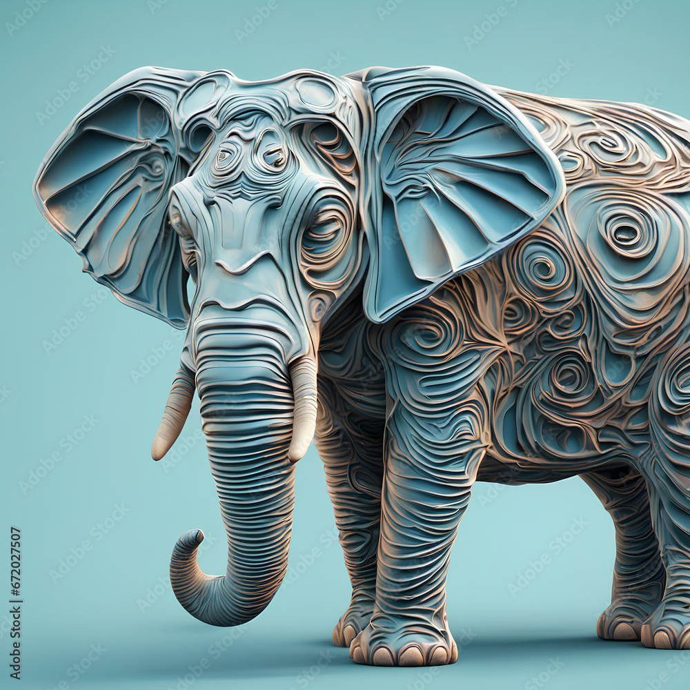 Obraz premium elephant on white