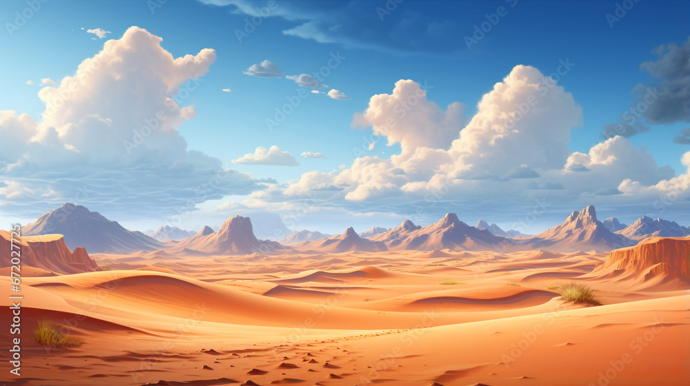Naklejka premium Ultra-Real Sahara Sand Dunes