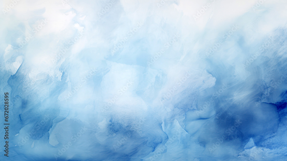 Fototapeta premium abstract blue watercolour on white paper background