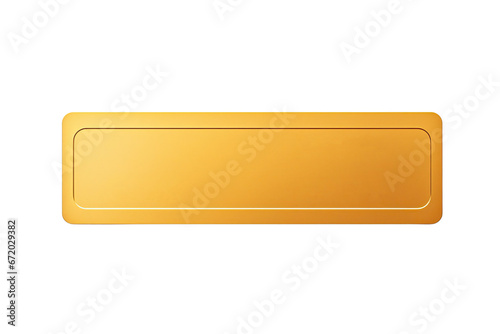 top view of golden ticket on isolated transparent background