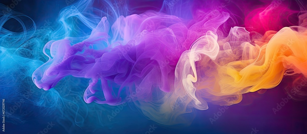 Colorful ethereal smoke with a mysterious quality