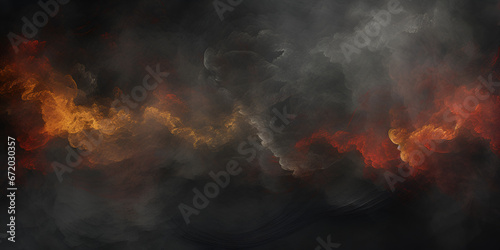 Fiery Abstract Smoke Background Vibrant Smoke and Fire Art