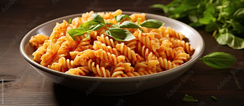 Cheesy and basil infused pasta from Italy Cheesy and basil infused pasta from Italy