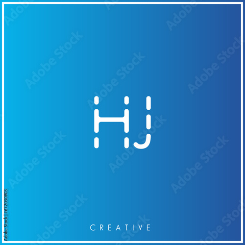 HJ Premium Vector latter logo design Creative Logo. Vector Illustration logo. letters Logo. Creative Logo Minimal feminine monogram and logo. drawn wedding herb, elegant leaves. modern design. 