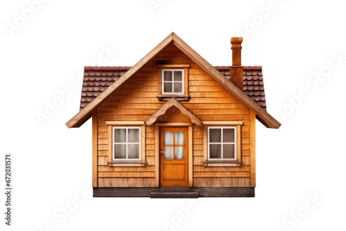 wooden house on isolated transparent background © Rushi