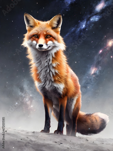 The fox and the night sky