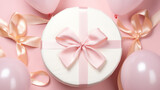 pink ribbon and bow HD 8K wallpaper Stock Photographic Image 