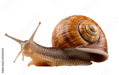 A Sluggish Journey Life in the World of Snail on White or PNG Transparent Background.