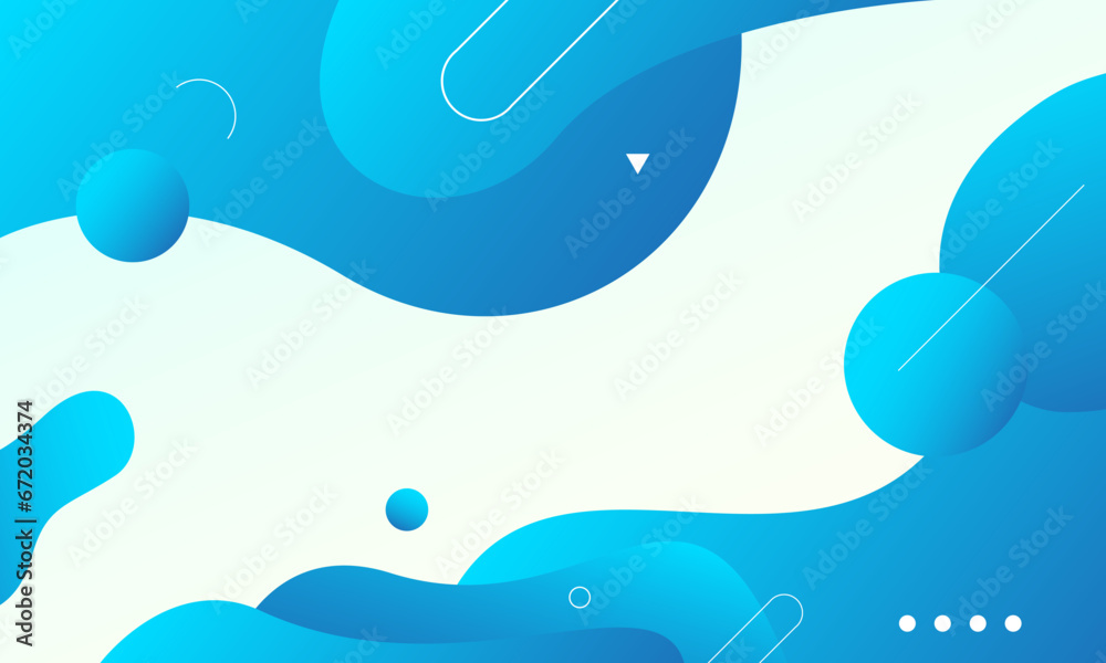 Abstract blue background with waves. Vector illustration