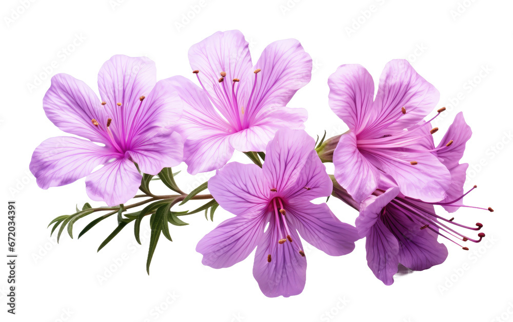 Floral Gems The Delicate Beauty of Epilobium Blossoms on White or PNG Transparent Background.