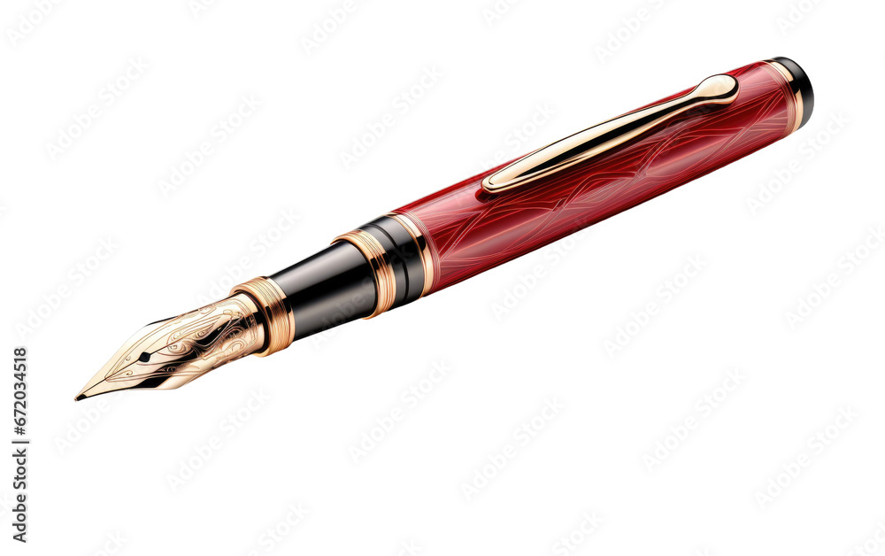 Nostalgic Elegance The Legacy of Fountain Pen on White or PNG Transparent Background.