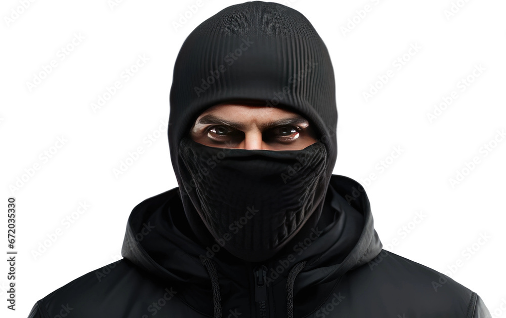 The Stealthy Robber Unveiling the Masked Intruder on White or PNG Transparent Background. The Stealthy Robber Unveiling the Masked Intruder on White or PNG Transparent Background.