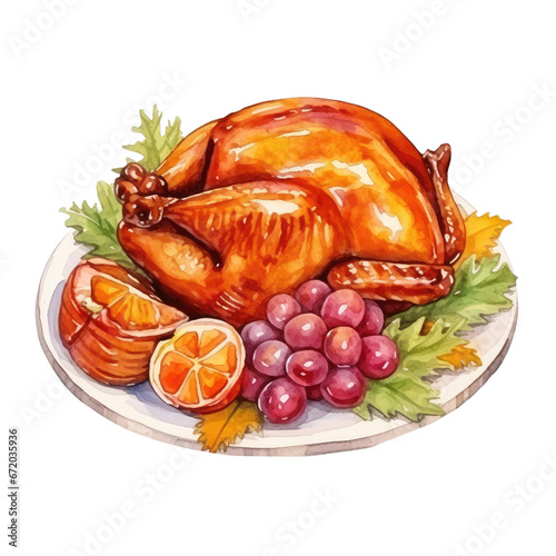 watercolor thanksgiving turkey clipart