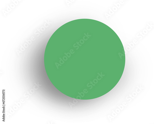 Digital png illustration of green circle with shadow on transparent background © vectorfusionart